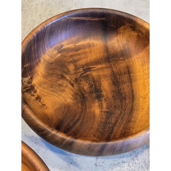 The House of Myrtlewood 6" Wooden Bowls Coos Bay Oregon USA Set of 4 EUC Handmad - Picture 12 of 15